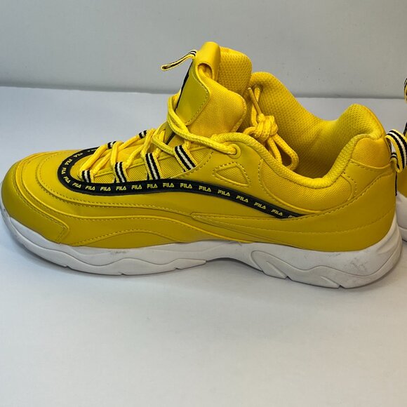 FILA Men's Sneaker- Ray Repeat,Yellow/White - Picture 6 of 12